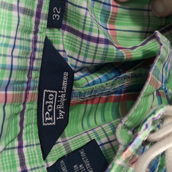 Like New Polo Ralph Lauren Lime Green Cargo Board Shorts, Sz. 32. - Picture 5 of 9